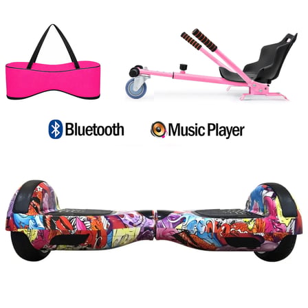 Citymate Elektrikli Kaykay Hoverboard Akıllı Denge 6.5 Inch + HoverKart + Çanta EXTREM PAKET D16