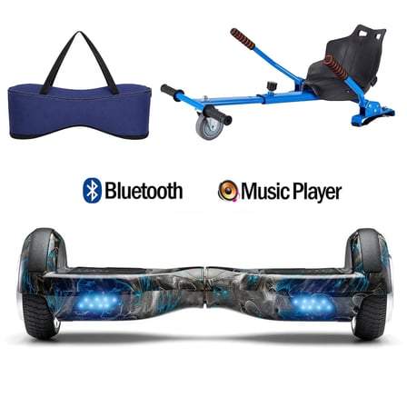 Citymate Elektrikli Kaykay Hoverboard Akıllı Denge 6.5 Inch + HoverKart + Çanta EXTREM PAKET D18