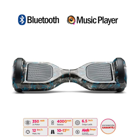 Citymate Elektrikli Kaykay Hoverboard Akıllı Denge 6.5 Inch + HoverKart + Çanta EXTREM PAKET D18