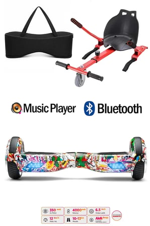 Citymate Elektrikli Kaykay Hoverboard Akıllı Denge 6.5 Inch + HoverKart + Çanta EXTREM PAKET D19