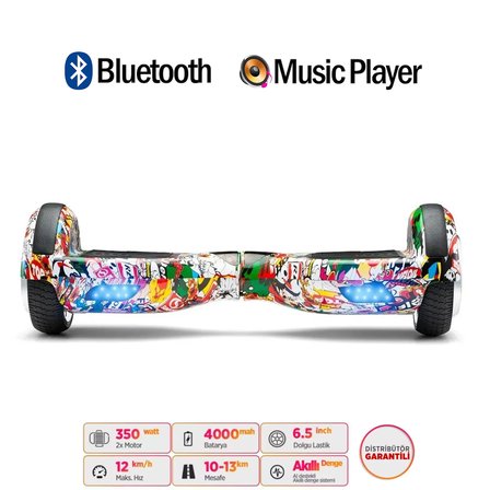 Citymate Elektrikli Kaykay Hoverboard Akıllı Denge 6.5 Inch + HoverKart + Çanta EXTREM PAKET D19