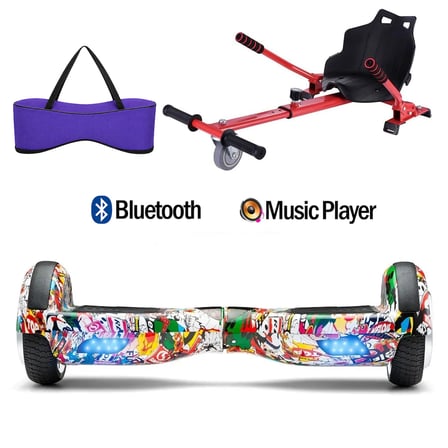 Citymate Elektrikli Kaykay Hoverboard Akıllı Denge 6.5 Inch + HoverKart + Çanta EXTREM PAKET D19