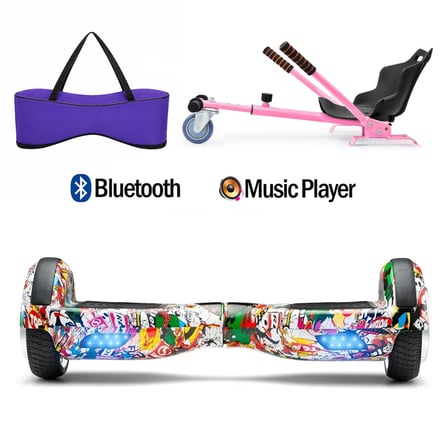 Citymate Elektrikli Kaykay Hoverboard Akıllı Denge 6.5 Inch + HoverKart + Çanta EXTREM PAKET D019