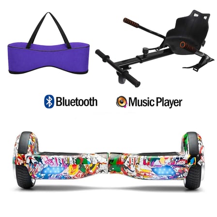 Citymate Elektrikli Kaykay Hoverboard Akıllı Denge 6.5 Inch + HoverKart + Çanta EXTREM PAKET D19