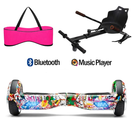 Citymate Elektrikli Kaykay Hoverboard Akıllı Denge 6.5 Inch + HoverKart + Çanta EXTREM PAKET D19