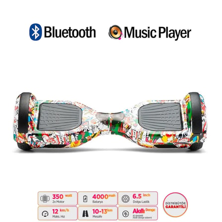 Citymate Elektrikli Kaykay Hoverboard Akıllı Denge 6.5 Inch + HoverKart + Çanta EXTREM PAKET D19