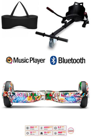 Citymate Elektrikli Kaykay Hoverboard Akıllı Denge 6.5 Inch + HoverKart + Çanta EXTREM PAKET D19