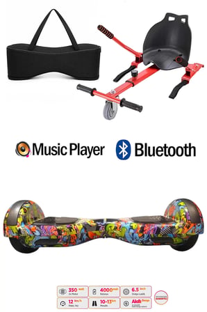 Citymate Elektrikli Kaykay Hoverboard Akıllı Denge 6.5 Inch + HoverKart + Çanta EXTREM PAKET D22