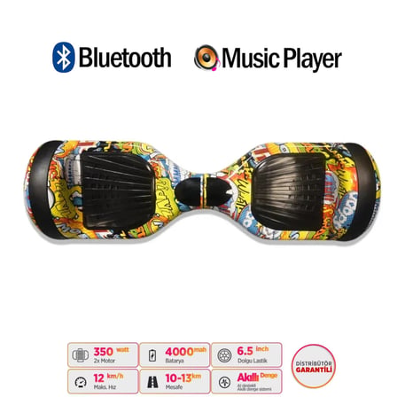 Citymate Elektrikli Kaykay Hoverboard Akıllı Denge 6.5 Inch + HoverKart + Çanta EXTREM PAKET D25