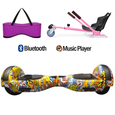 Citymate Elektrikli Kaykay Hoverboard Akıllı Denge 6.5 Inch + HoverKart + Çanta EXTREM PAKET D025