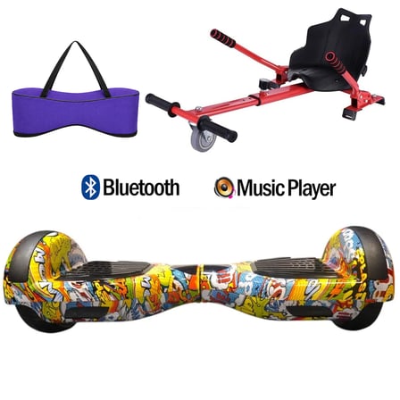 Citymate Elektrikli Kaykay Hoverboard Akıllı Denge 6.5 Inch + HoverKart + Çanta EXTREM PAKET D25