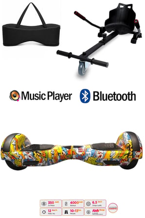 Citymate Elektrikli Kaykay Hoverboard Akıllı Denge 6.5 Inch + HoverKart + Çanta EXTREM PAKET D25