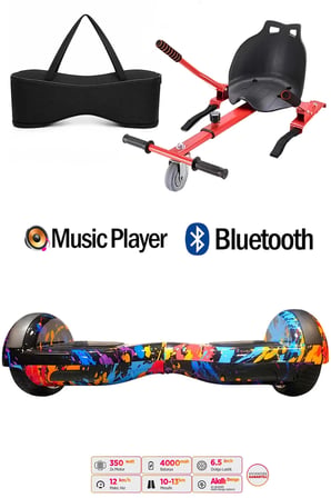 Citymate Elektrikli Kaykay Hoverboard Akıllı Denge 6.5 Inch + HoverKart + Çanta EXTREM PAKET D26