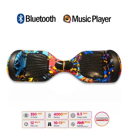 Citymate Elektrikli Kaykay Hoverboard Akıllı Denge 6.5 Inch + HoverKart + Çanta EXTREM PAKET D26