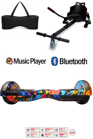 Citymate Elektrikli Kaykay Hoverboard Akıllı Denge 6.5 Inch + HoverKart + Çanta EXTREM PAKET D26