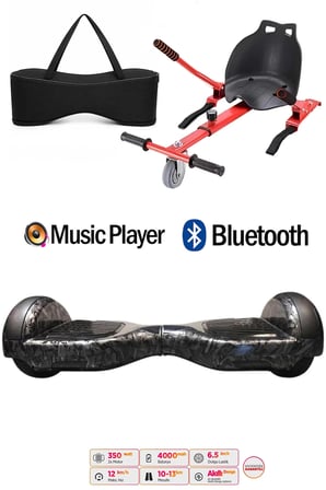 Citymate Elektrikli Kaykay Hoverboard Akıllı Denge 6.5 Inch + HoverKart + Çanta EXTREM PAKET D27