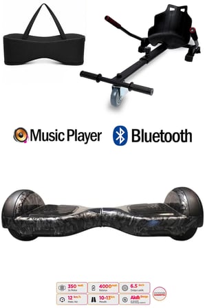 Citymate Elektrikli Kaykay Hoverboard Akıllı Denge 6.5 Inch + HoverKart + Çanta EXTREM PAKET D27