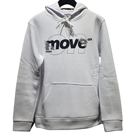 FUBA KAPŞONLU SWEAT MOVE BEYAZ