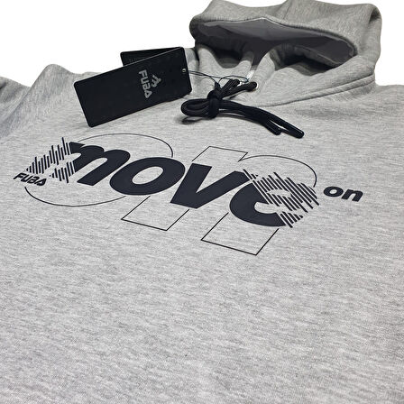 FUBA KAPŞONLU SWEAT MOVE GRİ
