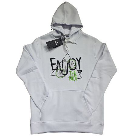 FUBA KAPŞONLU SWEAT ENJOY BEYAZ