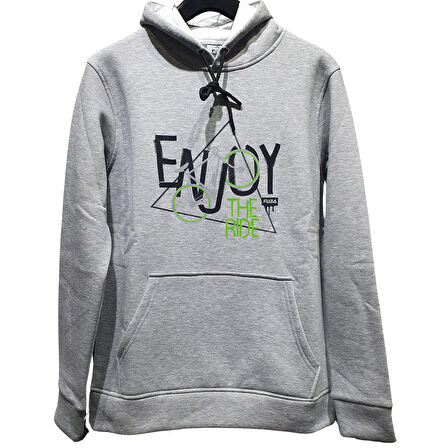 FUBA KAPŞONLU SWEAT ENJOY GRİ