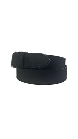 Fossil Siyah Hakiki Deri Spor Erkek Kemeri 4cm-110CM
