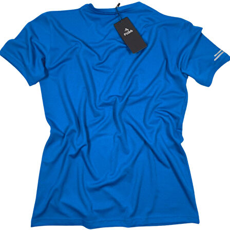 FUBA ERKEK V YAKA SAX MAVİ TİŞÖRT