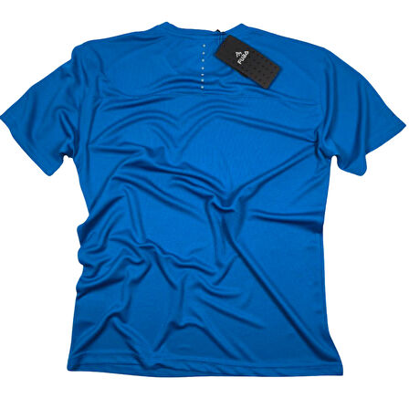 FUBA ERKEK 0 YAKA TİŞÖRT SAX MAVİ