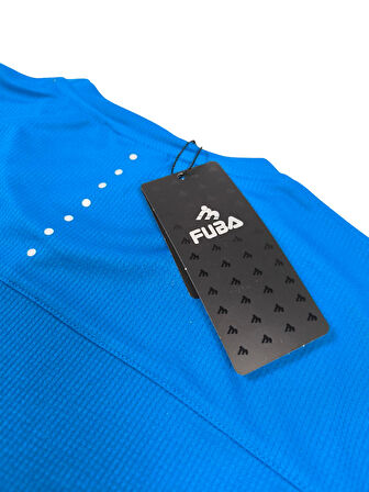 FUBA ERKEK 0 YAKA TİŞÖRT SAX MAVİ