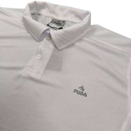 FUBA ERKEK MESH YAKALI BEYAZ TİŞÖRT