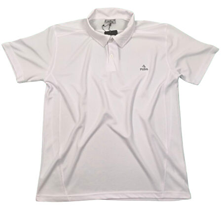 FUBA ERKEK MESH YAKALI BEYAZ TİŞÖRT