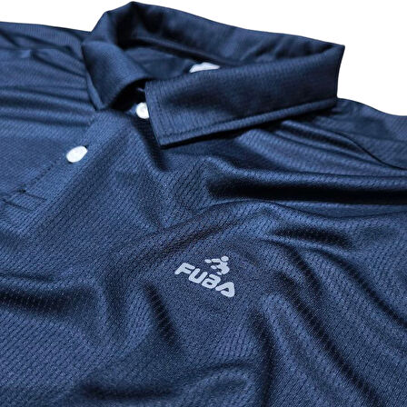 FUBA MESH YAKALI LACİVERT TİŞÖRT