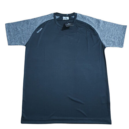 Fuba Erkek Sıfır Yaka Tişört İnt Siyah