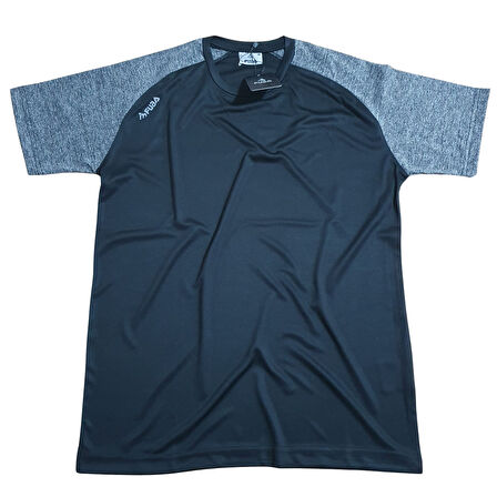 Fuba Erkek Sıfır Yaka Tişört İnt Siyah