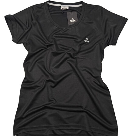 FUBA KADIN 0 YAKA TİŞÖRT SİYAH