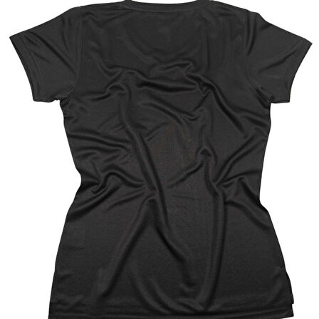 FUBA KADIN V YAKA TİŞÖRT SİYAH