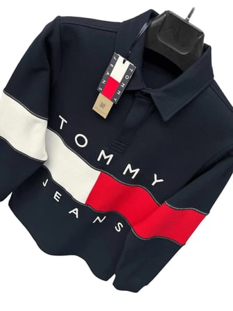 Tommy Jeans Hilfiger Dik Yaka Yarım Fermuarlı Sweatshirt