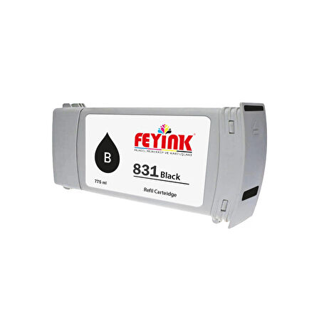 Feyink® Hp Latex 831 Black (B) Orijinal Mürekkep Dolumlu Feyink Kartuş 775ml