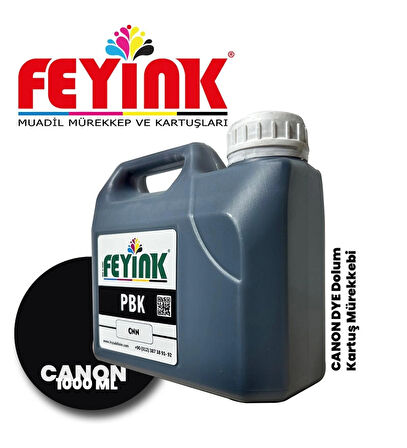 Feyink® Canon Pro Serisi Plotter DYE Kartuş Dolum Mürekkebi PFI-1300 PFI-1700 PBK (Photo Black) -100
