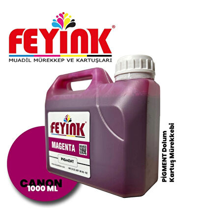 Feyink® Canon Lucia TM-TX Serisi Plotter Pigment Kartuş Dolum Mürekkebi  M (Magenta)-1000ml-