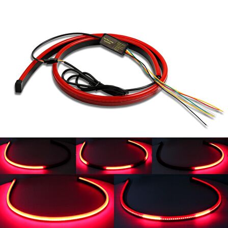 Audi A8 3.STOP BAGAJ ÜSTÜ ARKA CAM LED 90cm HAREKETLİ 6 KABLOLU 4 MOD