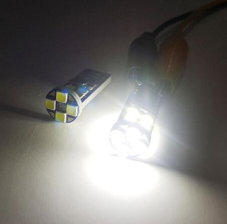 FEMEX Platinum T10 3030 Chip 12Ledli 650 Lumen Beyaz Led Ampul Aktif Canbus