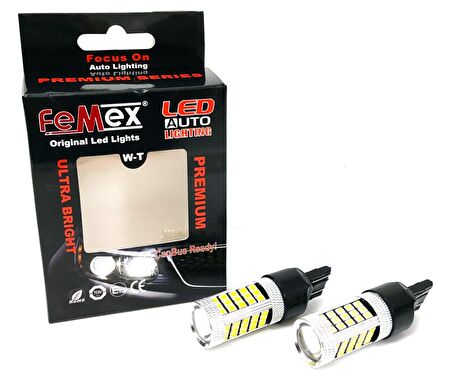 FEMEX Pemium T20 7440 9w Led Ampul Tek Duy Beyaz 2835 Chip Mercekli