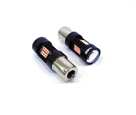 FEMEX Platinum P21W-1156-15W- Tek Duy Led Ampul Kırmızı Mercekli