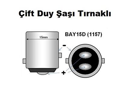 FEMEX Platinum P21W-1157-15W- Çift Duy Şaşı Led Ampul Kırmızı Mercekli