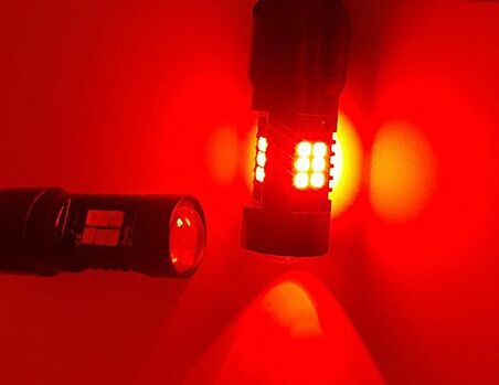 FEMEX Platinum P21W-1157-15W- Çift Duy Şaşı Led Ampul Kırmızı Mercekli