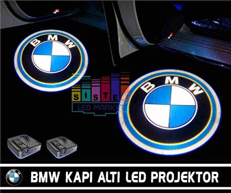 BMW Araçlar İçin Pilli Yapıştırmalı Kapı Altı Led Logo
