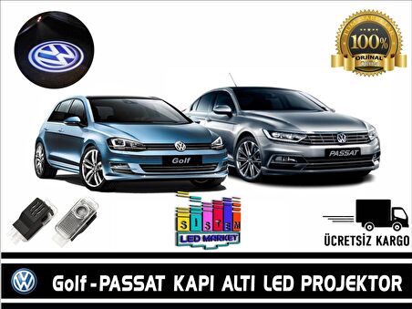 Golf 7, Passat Araçlar İçin ORİJİNAL Geçmeli Soketli Kapı Logo