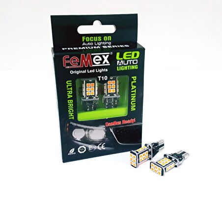 FEMEX Platinum T15 W16W Turuncu Led Ampul Sinyal Ampulu