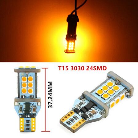 FEMEX Platinum T15 W16W Turuncu Led Ampul Sinyal Ampulu